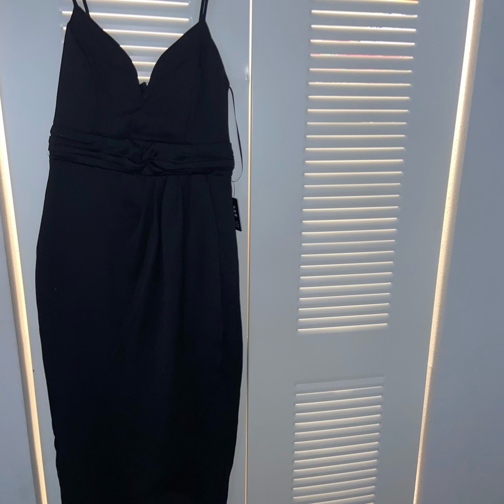 Express Black Strapless Dress